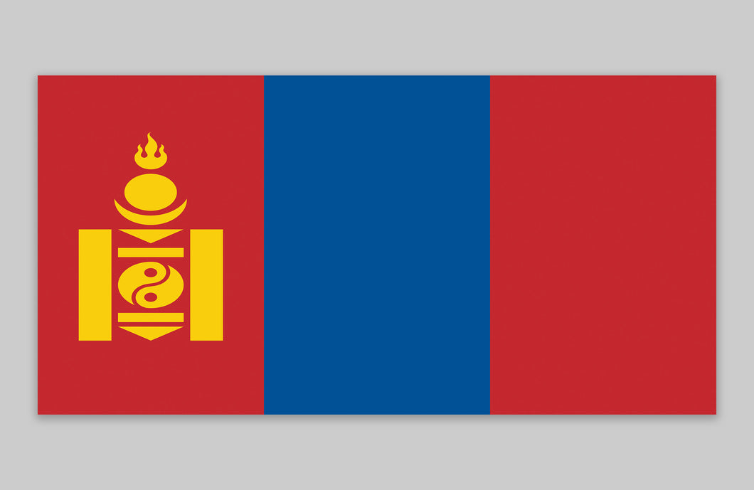 Mongolian Flag Car Sticker