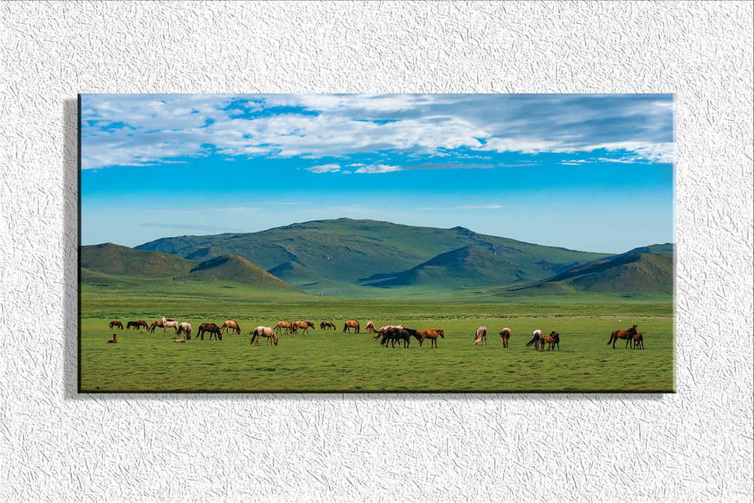 Mount Undurkhan with Horses Canvas Set